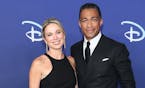 Amy Robach and T.J. Holmes attend the 2022 ABC Disney Upfront at Basketball City on May 17, 2022, in New York City. (Dia Dipasupil/Getty Images/TNS) O