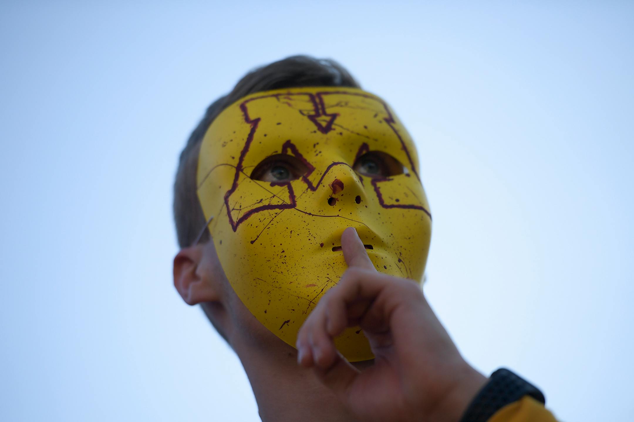 Matt Rossi, of Plum, Penn., cousin of Gophers Offensive Coordinator Joe Rossi, cheered for his team during Wednesday's game.