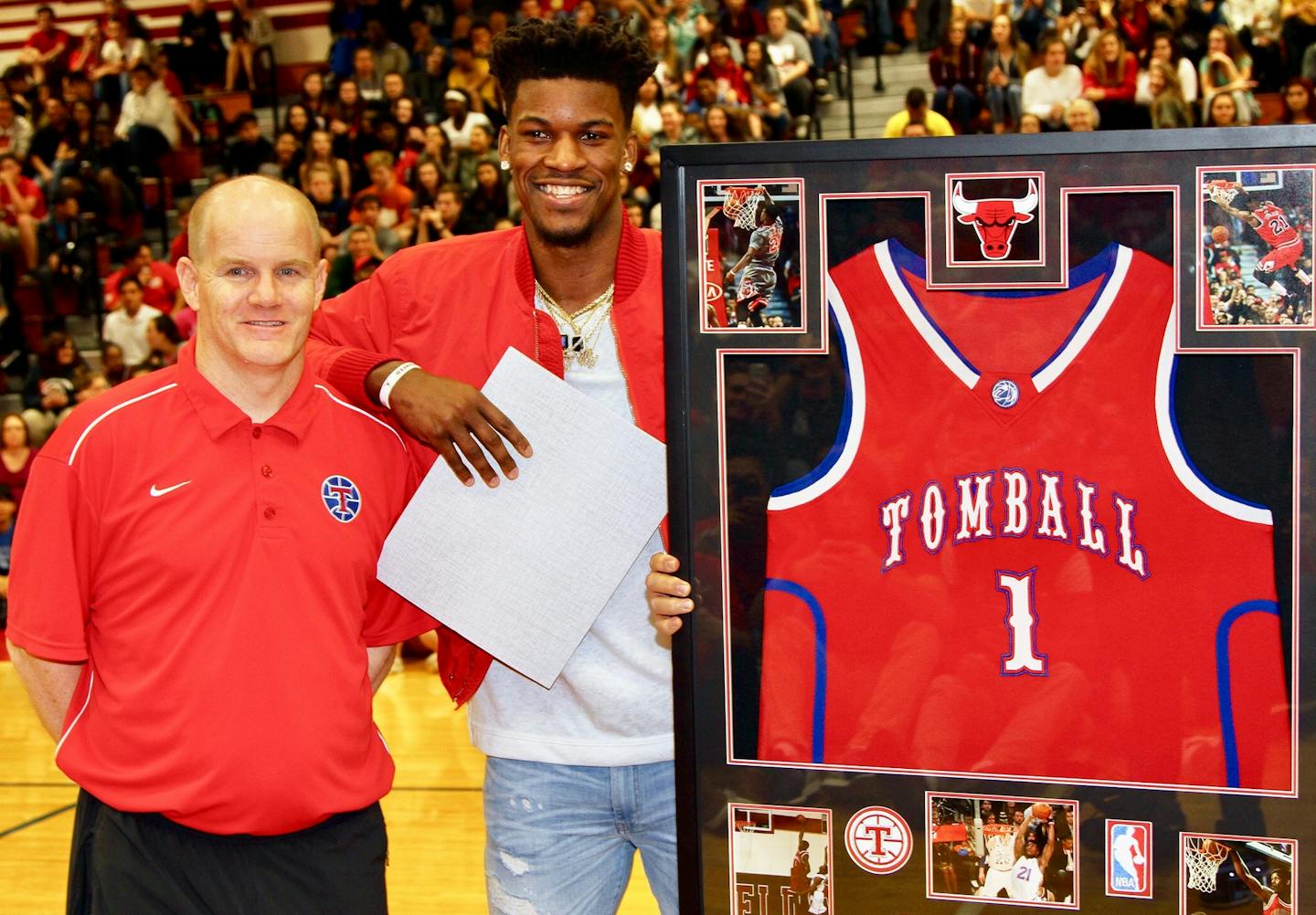 Jimmy Butler's school retired his jersey in February 2017