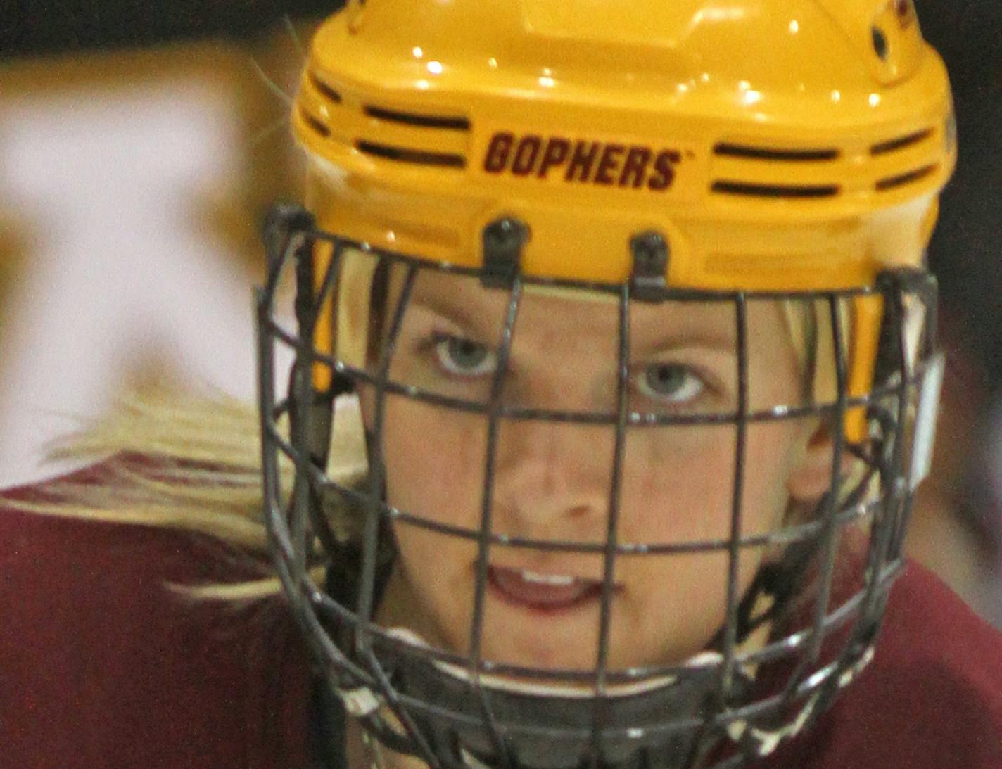 (center) Gophers Women's Hockey Foward Amanda Kessel followed the play during practice on 1/30/13 at the Ridder Center.] Bruce Bisping/Star Tribune bbisping@startribune.com Amanda Kessel/roster.