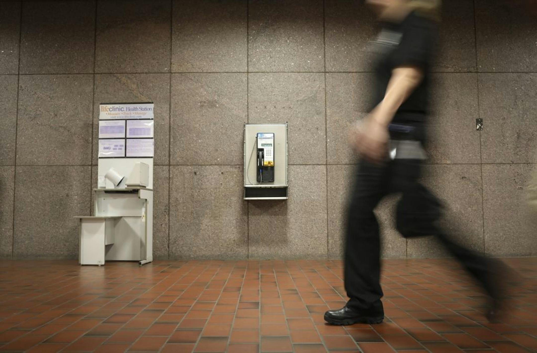 A pay phone has been installed on the ground floor of the Government Center. Photographed on Friday, August 18, 2017 at the Government Center in Minneapolis, Minn.