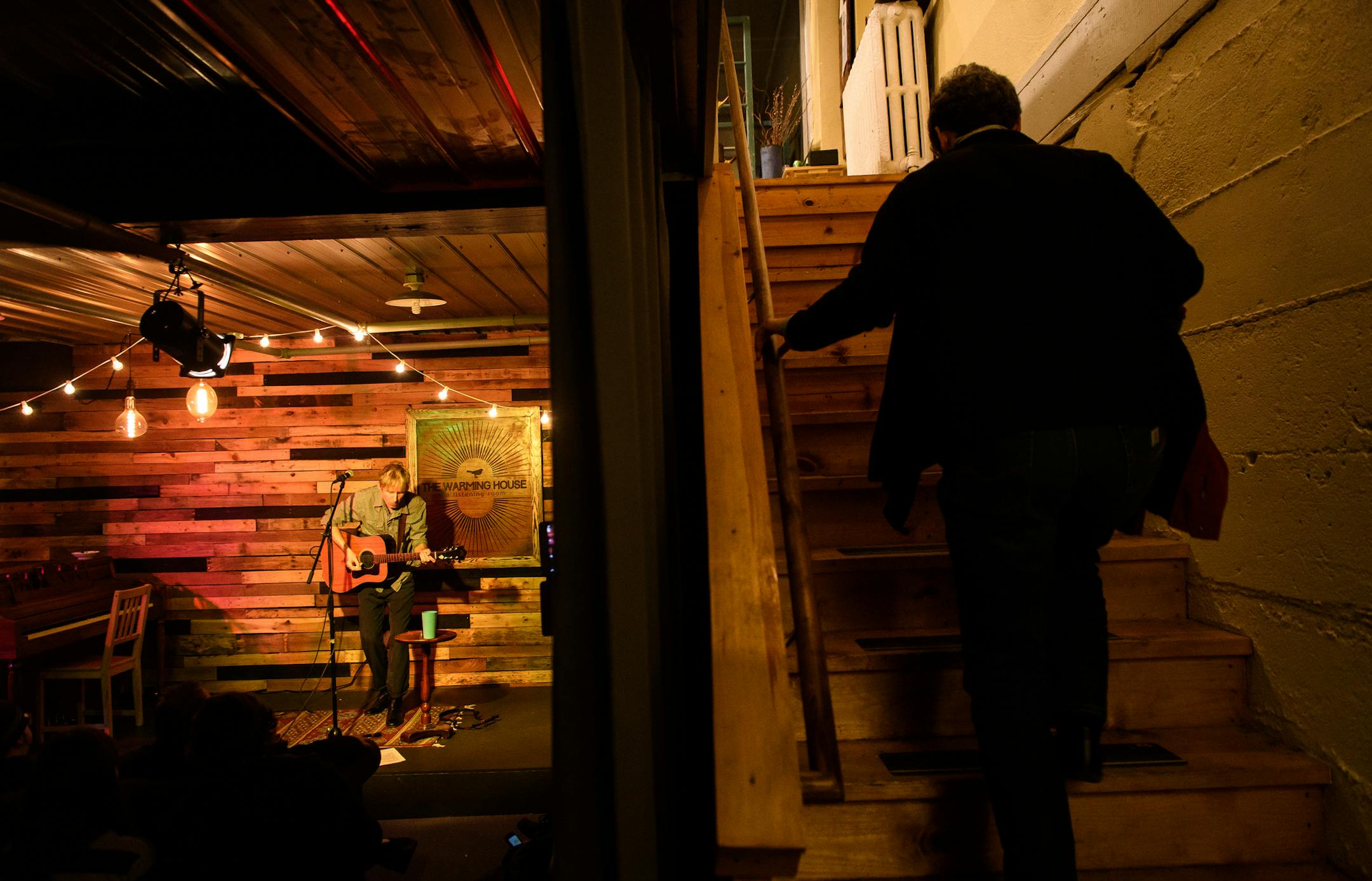 Ben Glaros performed on a recent Saturday at the Warming House in south Minneapolis.