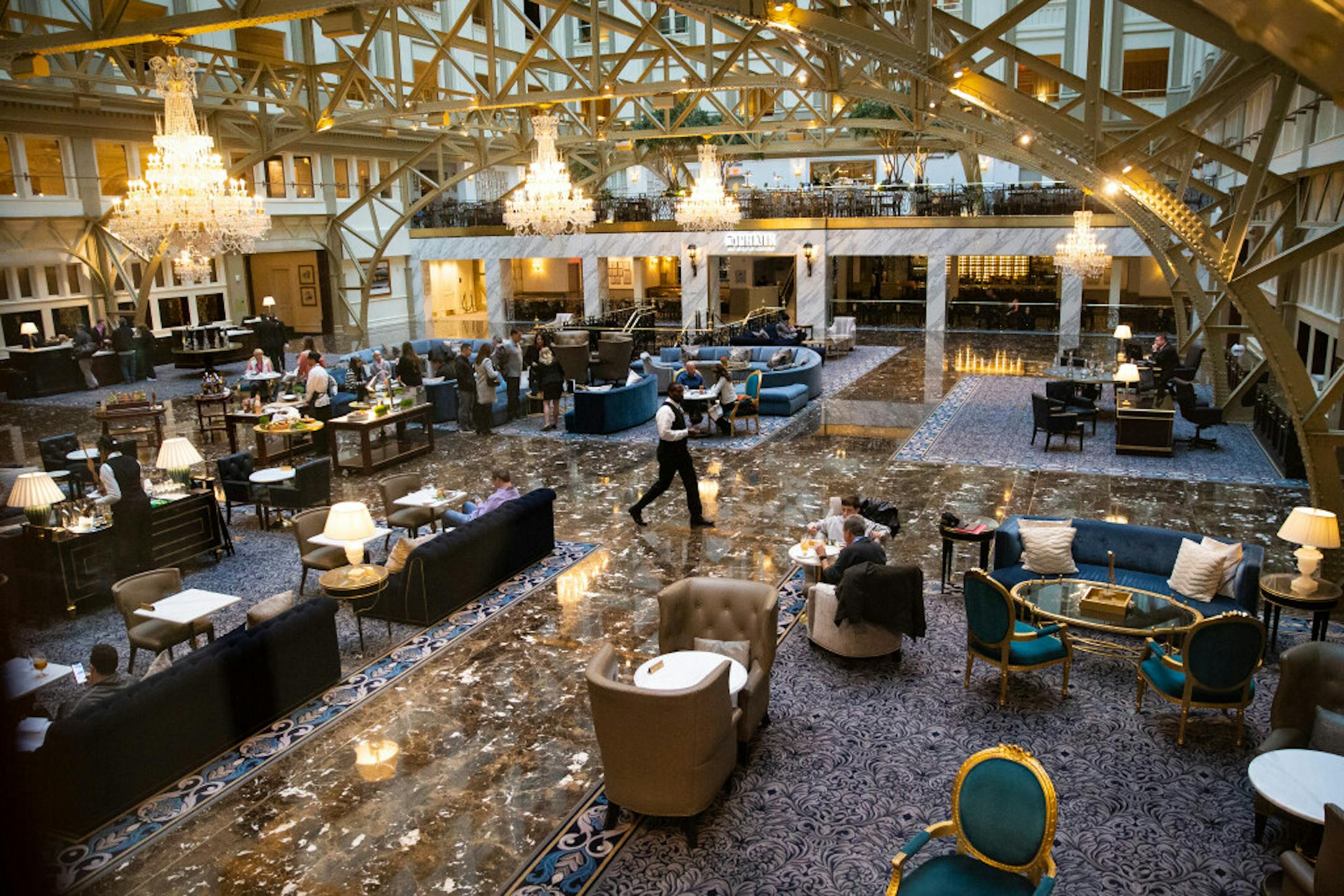 The lobby of the Trump International Hotel in Washington, Nov. 17, 2019.