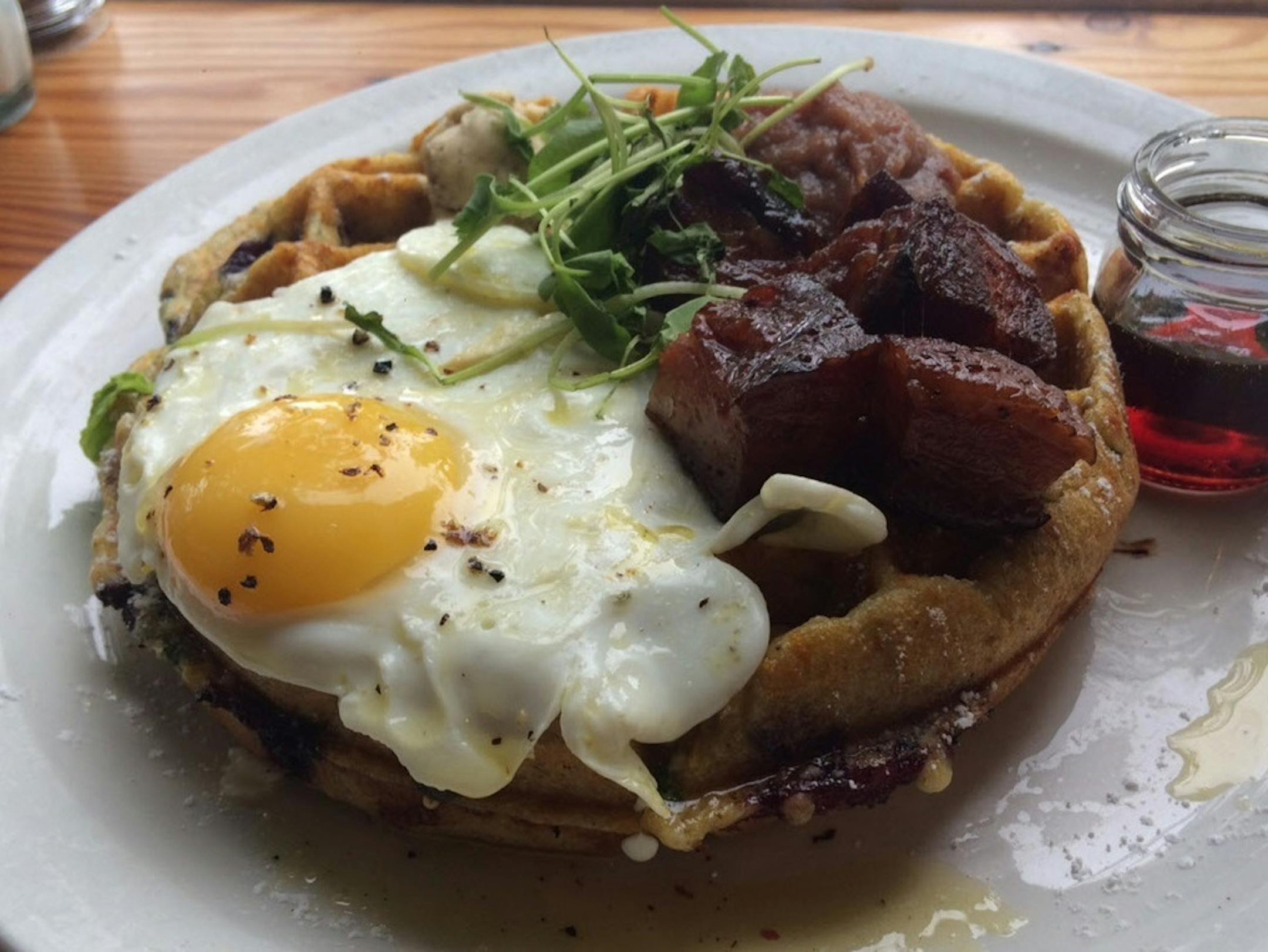 Amelia Rayno, Star Tribune
The savory waffle at the Birchwood Cafe.