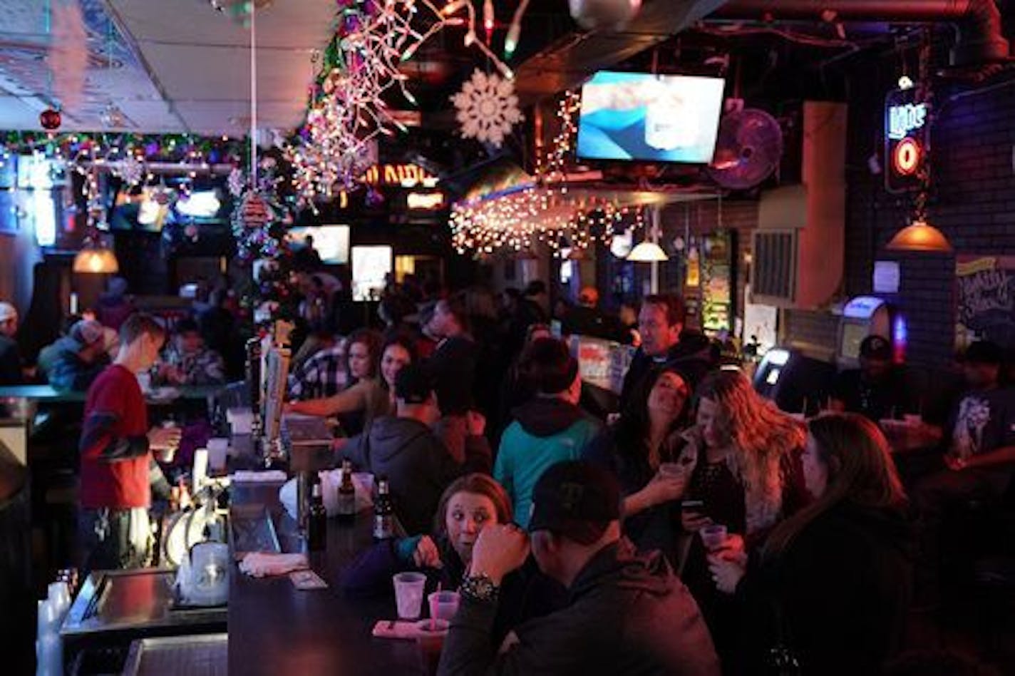 Patrons talked with one another as it started to get busy at Danno's bar on a recent Friday night.