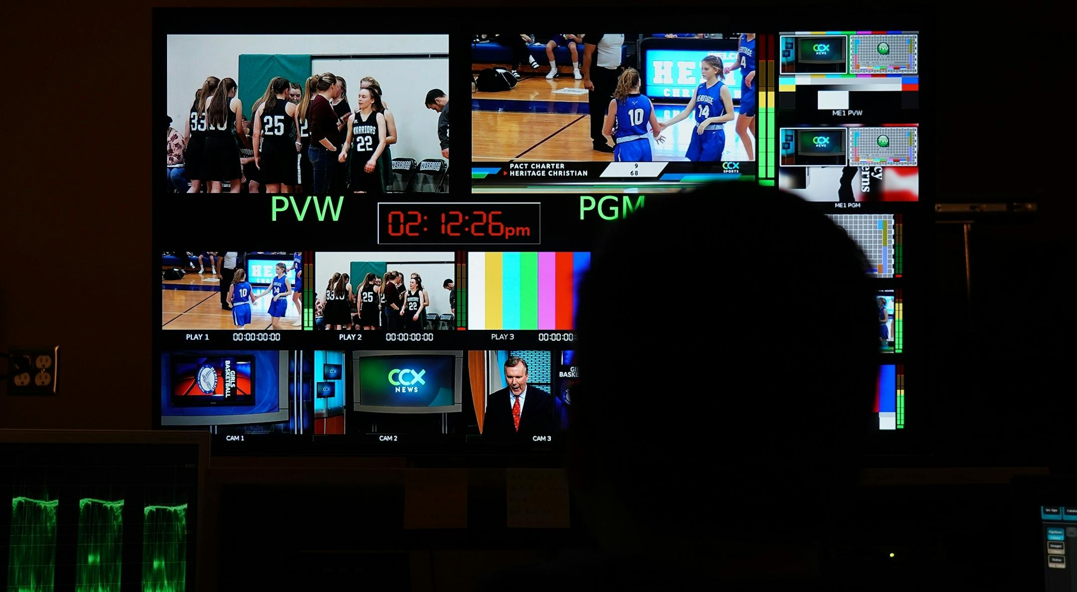 CCX Media's Dustin Cooper directed a live news broadcast on Friday, Feb. 14, 2020.