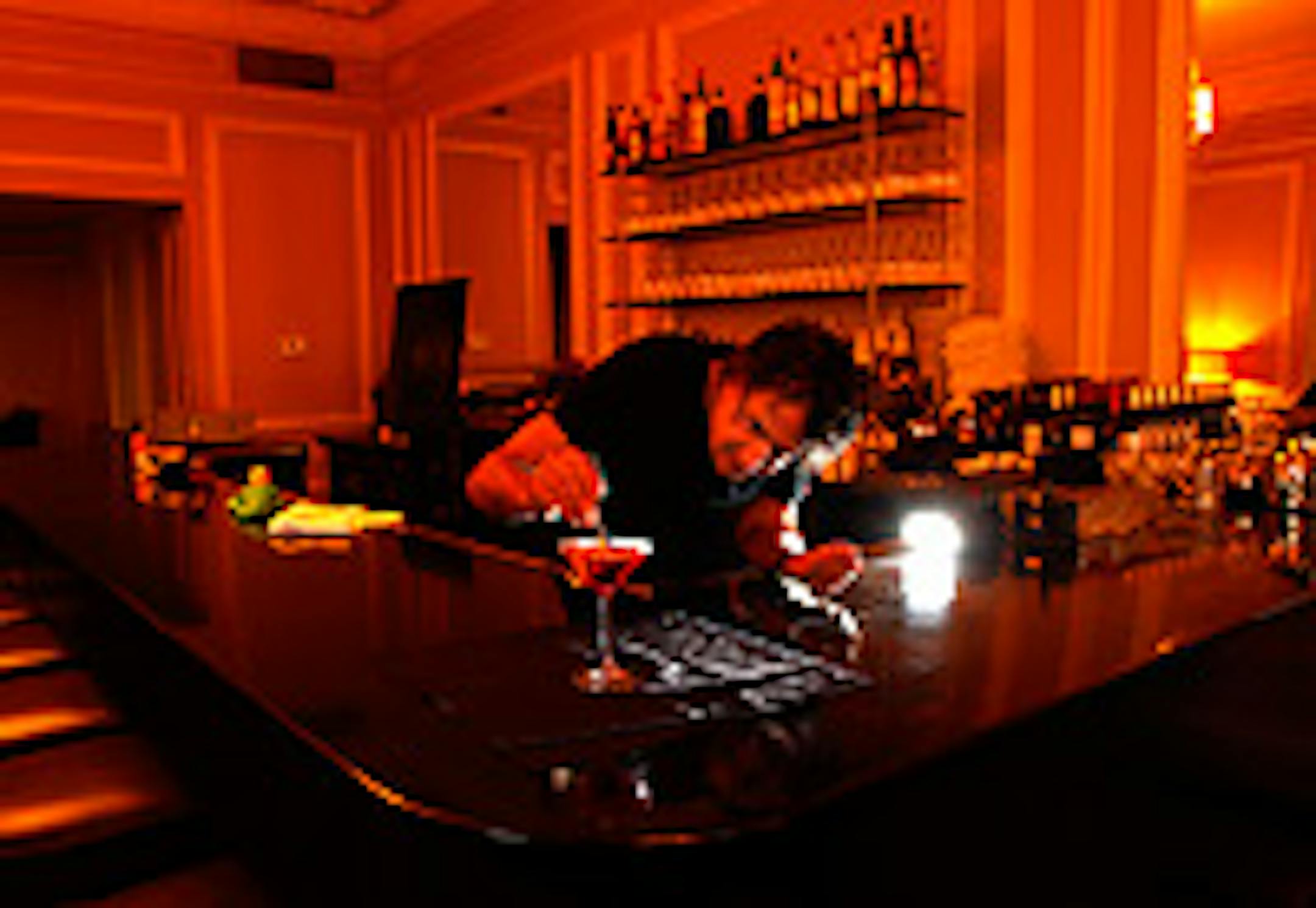 Johnny Michaels puts the finishing touches on our cover drink, the Mistletoe.