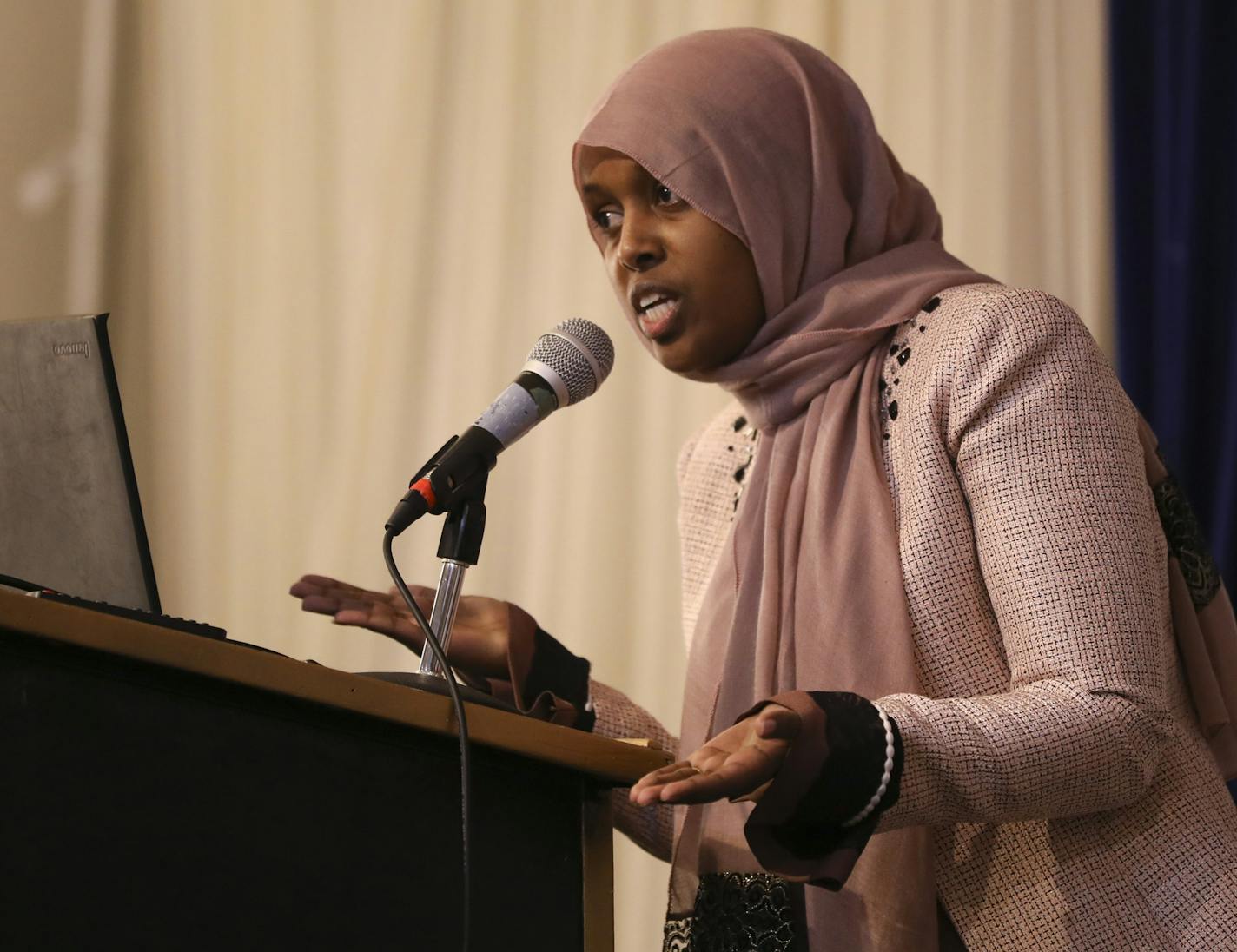 Ikram Mohamed told the audience that she has five children and has chosen to delay the vaccinations of four of them over fears of a link to autism.