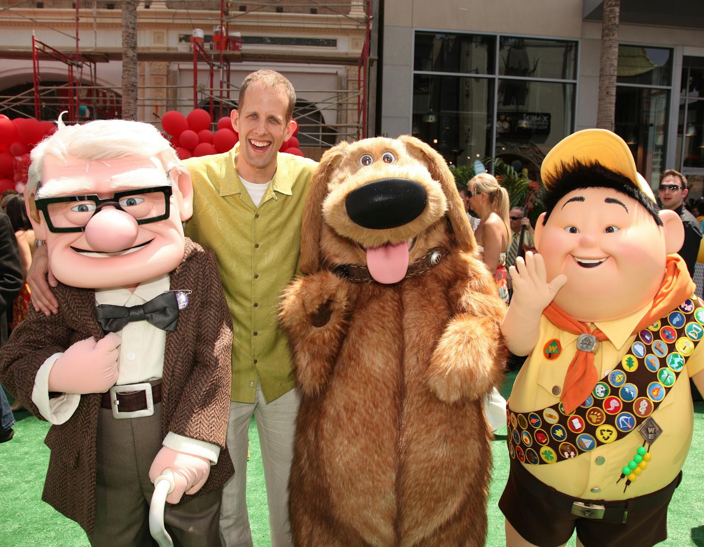 Pete Docter at the premiere of his 2009 movie "Up," which won an Oscar for best animated feature. Previous page: Docter has been with Pixar since 1990 and has had a hand in its most popular films, including "Toy Story," "Up," "Monsters, Inc." "Inside Out" and "Soul," which will be released on Disney+ next month.