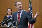Virginia Gov.-elect, Ralph Northam gestures during a news conference at the Capitol in Richmond, Va., Wednesday, Nov. 8, 2017. Northam defeated Republ