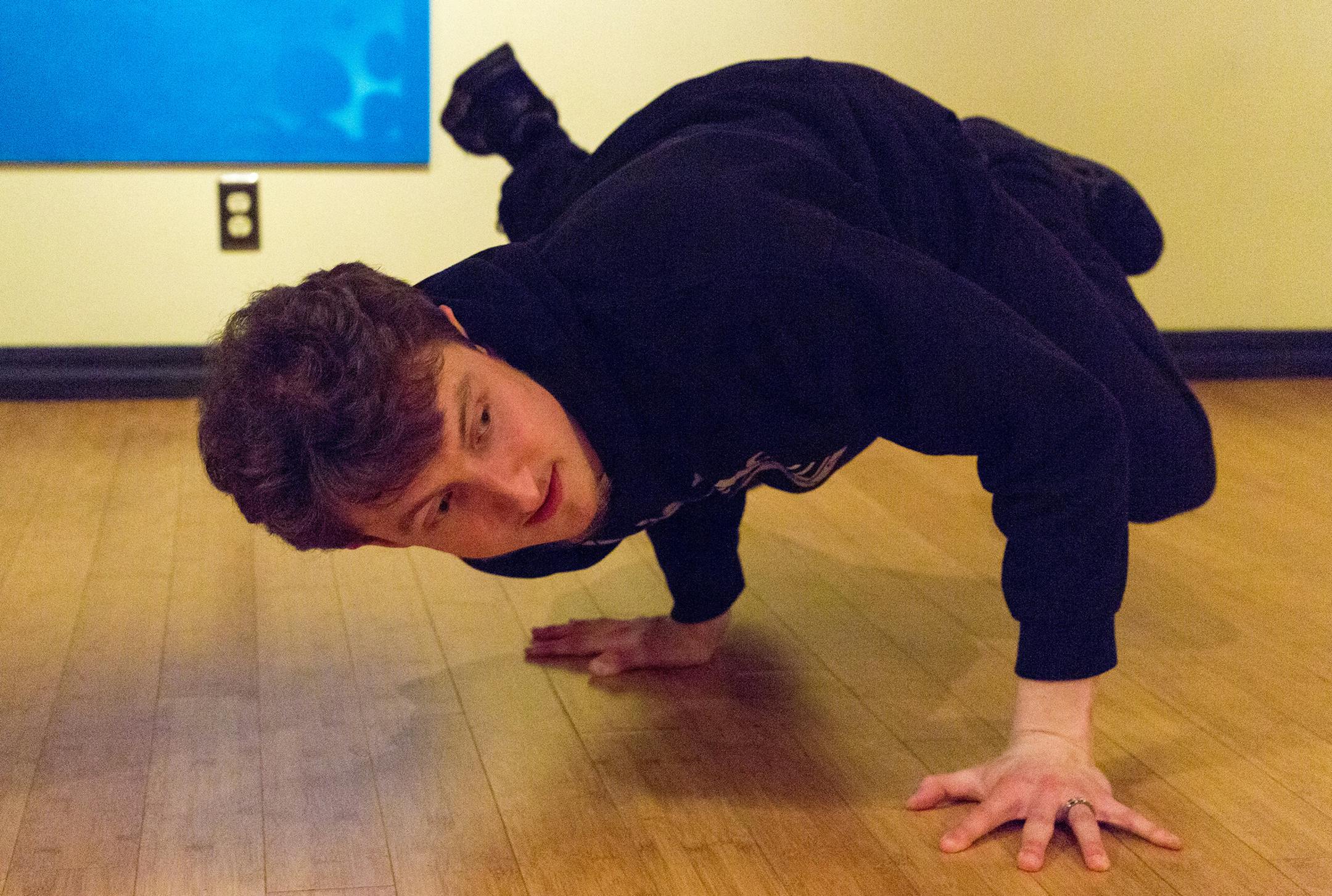 Jake Riley, Instructor and Owner of House of Dance, dances during class at the House of Dance, Feb. 26. ] Elizabeth Brumley special to the Star Tribune * In a tiny walk-up studio on the back streets of Hopkins, a little slice of the 80s is lovingly preserved and passed on. The House of Dance teaches breakdancing -- a dance form that evokes images of MC Hammer parachute pants and spray-painted New York subway cars