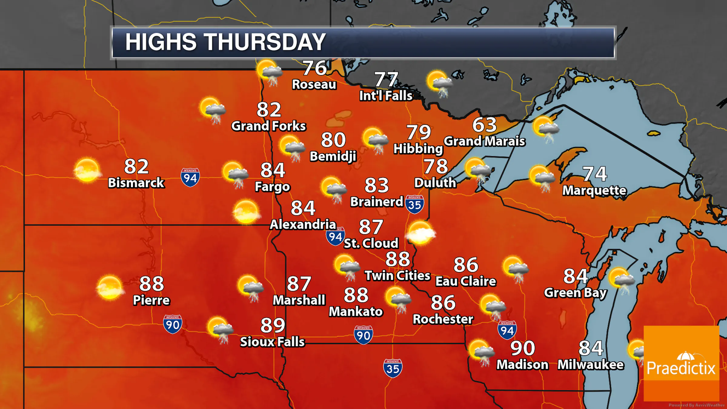 Isolated Storms Late Thursday - Hot, Sunny Weekend Expected