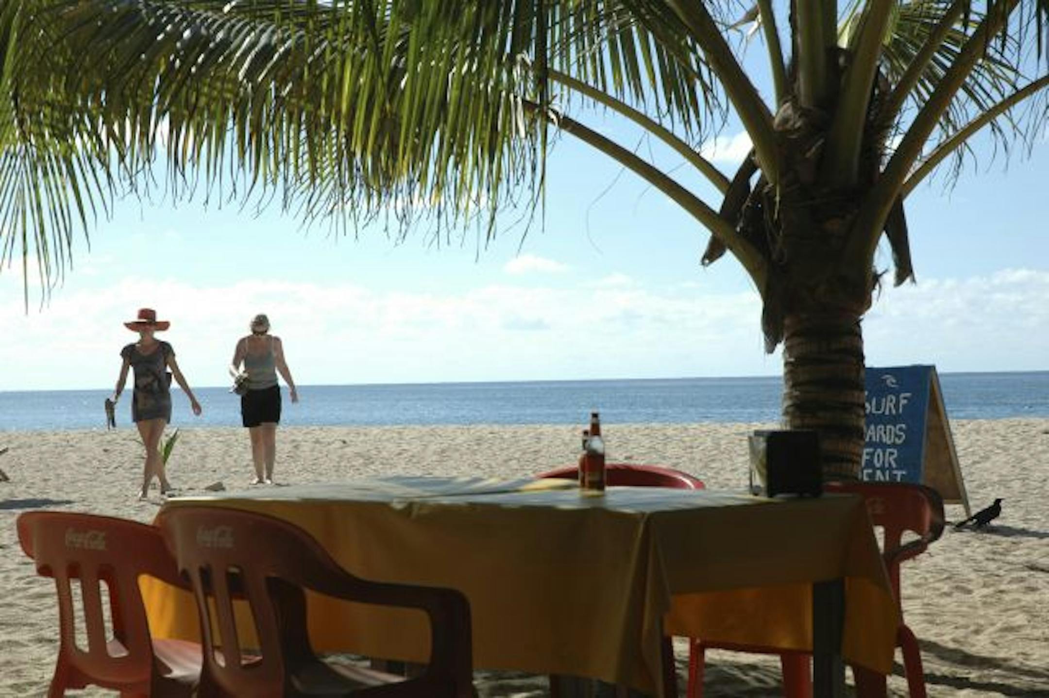 Winter escapees warm up on a beach in Mexico.