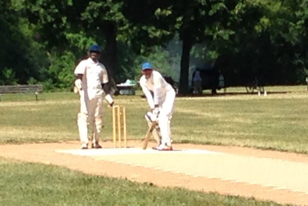Cricket players competed at Bryn Mawr Park in Minnepaolis on Saturday.