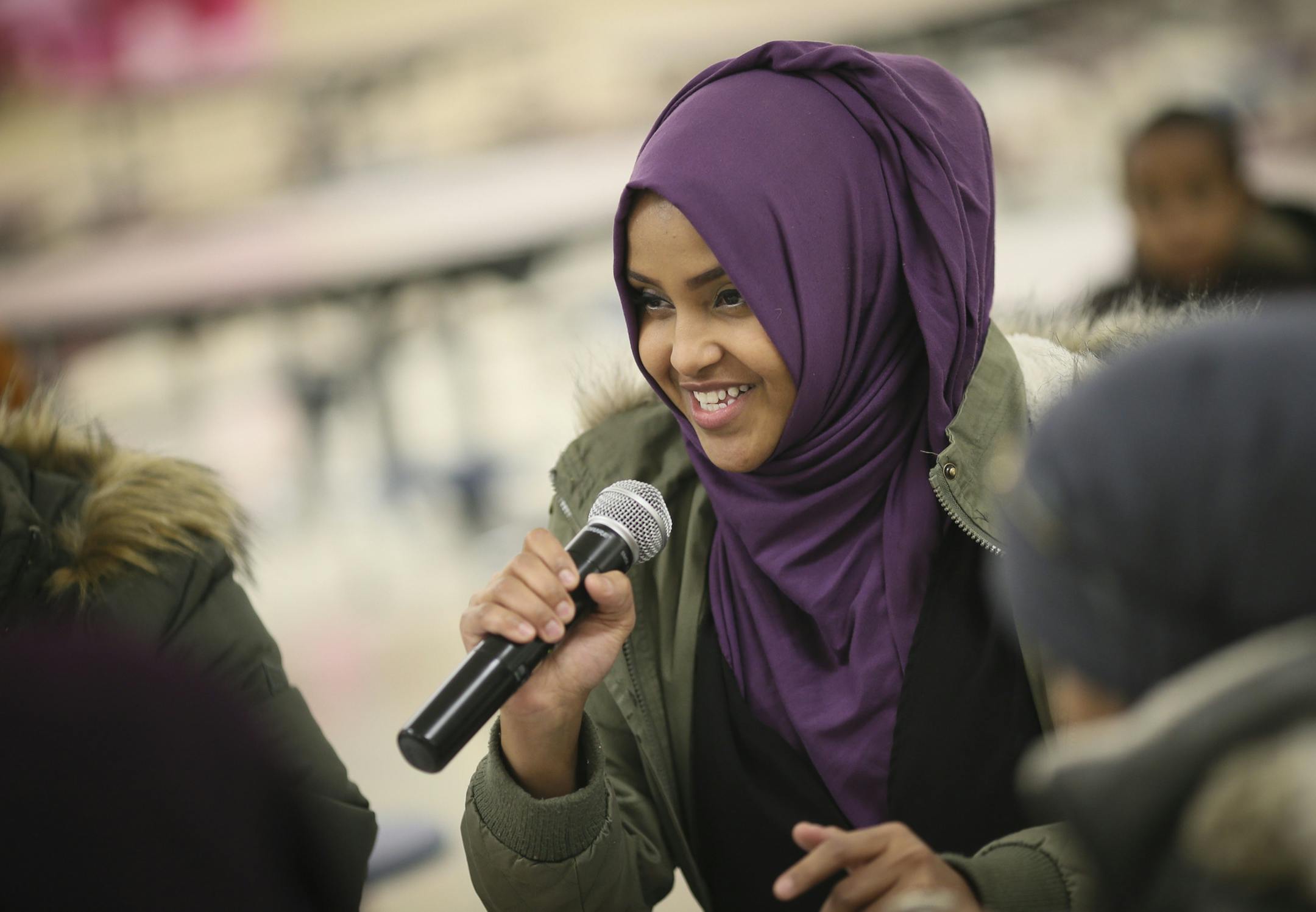 Ayan Ali during a graduation party at the end of previous grant tailored to Somali-American women who want to exercise in public settings such as a gym or a pool at in Shakopee, Minn., on January 21, 2016. ] RENEE JONES SCHNEIDER &#x2022; reneejones@startribune.com