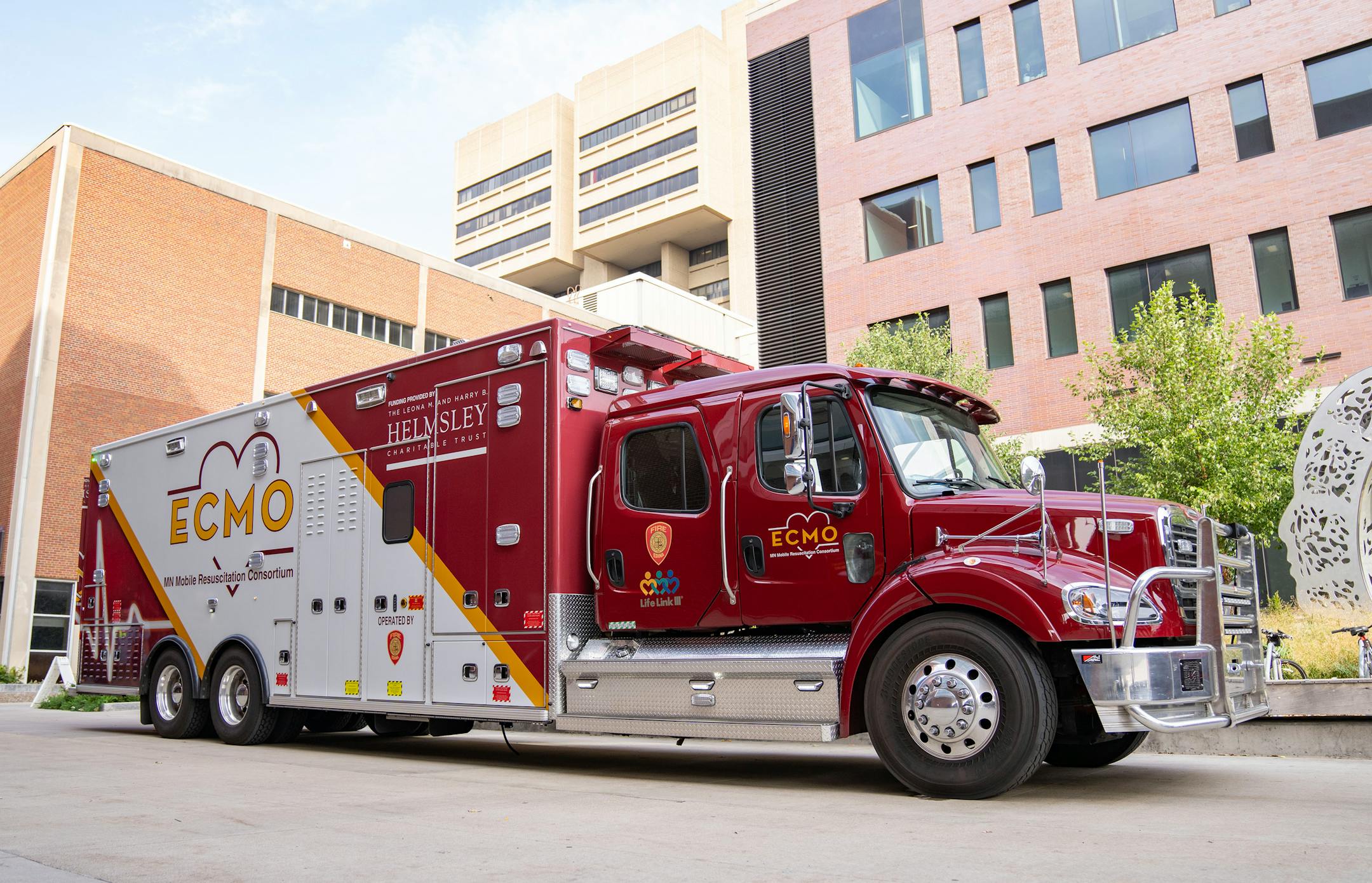 The exterior of the Minnesota Mobile Resuscitation Consortium is seen.