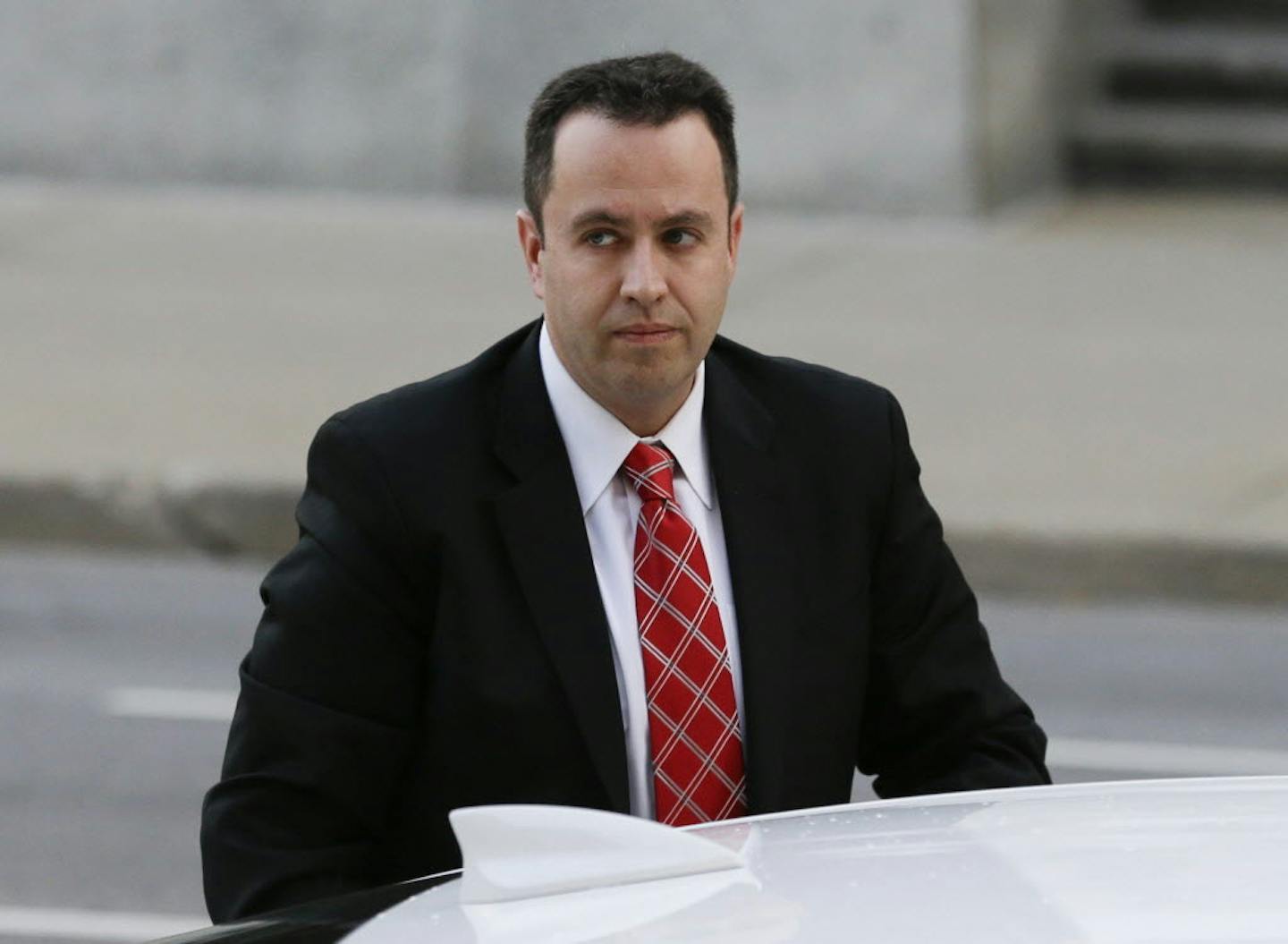 Former Subway pitchman Jared Fogle arrives at the federal courthouse in Indianapolis, Thursday, Nov. 19, 2015.