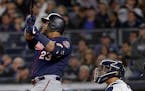 Twins designated hitter Nelson Cruz took the floor in the clubhouse in Yankee Stadium after Saturday's ugly Game 2 loss.