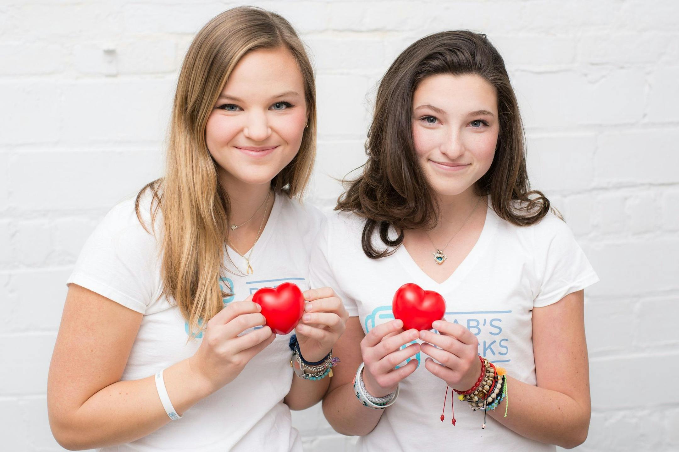 Abbie Nelson, left, and Pia Phillips, co-founders of PAB&#x2019;s Packs. They both struggled with health issues while in high school; Abbie had Type 1 diabetes, Pia Hodgkins lymphoma.
