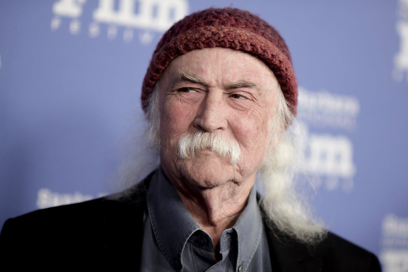 FILE - In this Feb. 2, 2017, file photo, David Crosby attends the Maltin Modern Master Award ceremony at the 32nd Santa Barbara International Film Festival in Santa Barbara, Calif. Crosby tweeted on Aug. 14, 2017, that fellow rocker Ted Nugent has been kept out of the Rock and Roll Hall of Fame because he's not good enough. (Photo by Richard Shotwell/Invision/AP, File)