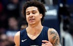 New Hampshire's Sean Sutherlin (2) heads downcourt during an NCAA college basketball game against Connecticut Sunday, Dec. 22, 2019, in Hartford, Conn