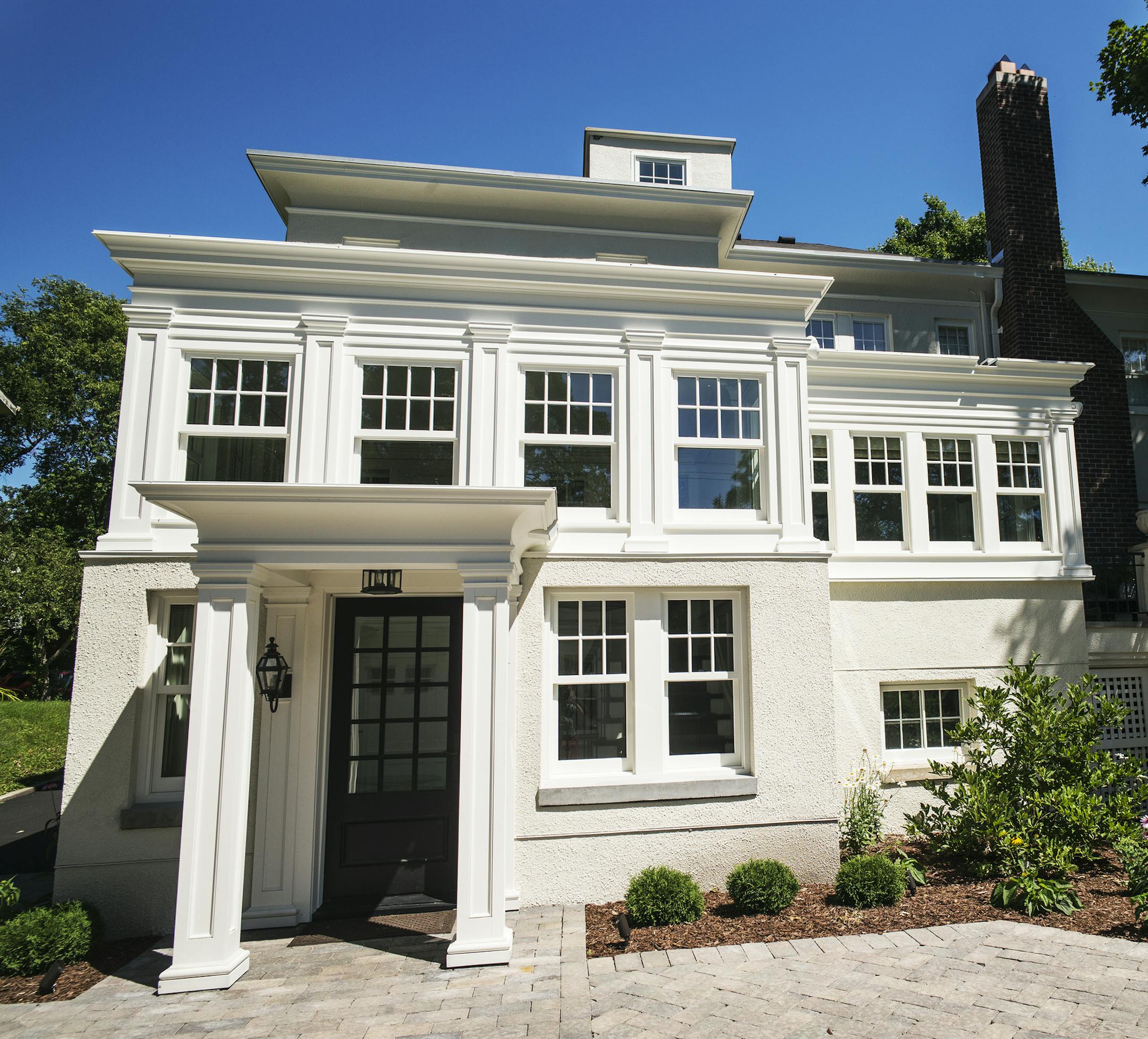The home's rear exterior.
