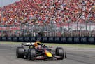 Red Bull driver Max Verstappen of the Netherlands steers his car during the Italy's Emilia Romagna Formula One Grand Prix race at the Dino and Enzo Fe