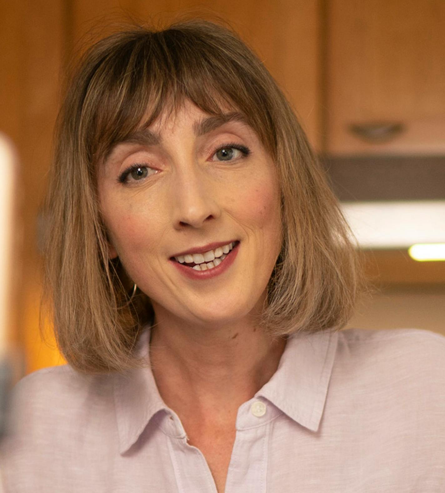 Chef Karyn Tomlinson addressed the camera while talking about the wines she will pair with the two soups she was showing how to make. ] JEFF WHEELER • Jeff.Wheeler@startribune.com