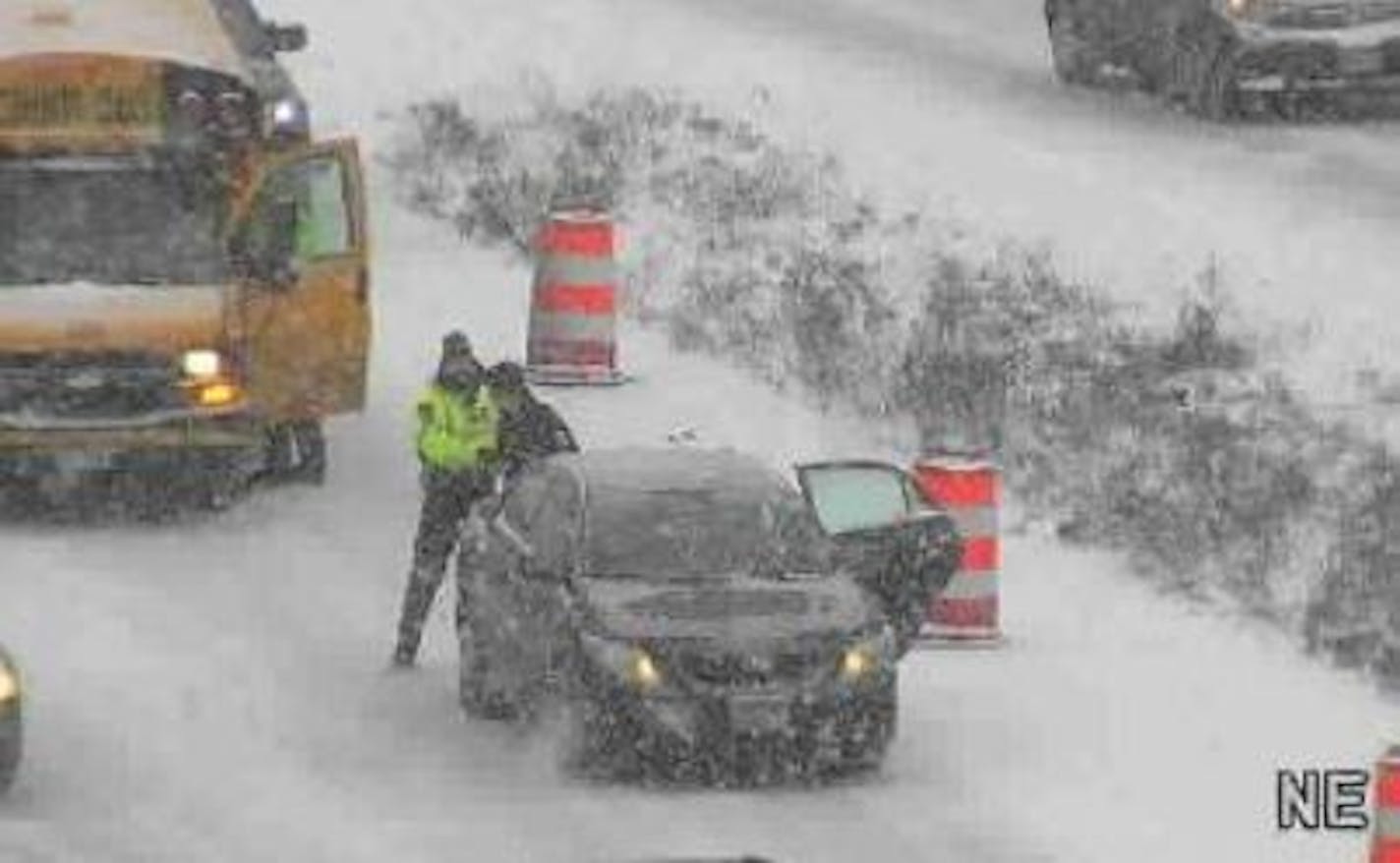 A shooting involving a school bus occurred Tuesday in Minneapolis.