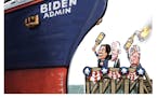 Sack cartoon: Biden's launch party