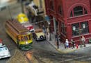 A tiny street scene at the Twin City Model Railroad Museum in St. Paul.