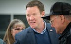 GOP Candidate for Attorney General Doug Wardlow talked with voters at the Eveleth, MN gun show. ] GLEN STUBBE &#xef; glen.stubbe@startribune.com Satur