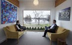 Melissa Rappaport Schifman and her husband Jim Schifman in the sitting room of their LEED certified home facing Cedar Lake, from a 2011 Star Tribune s