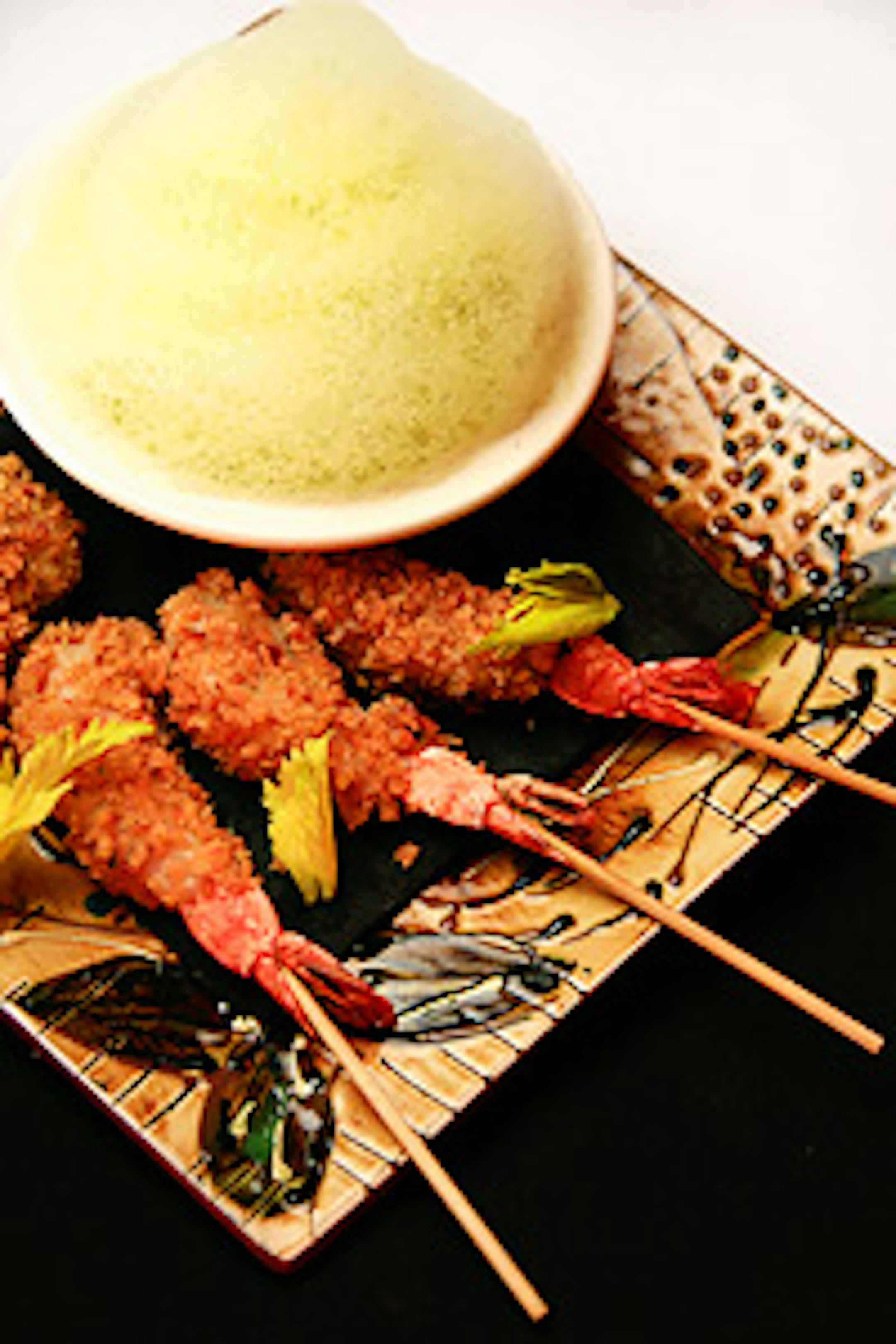 Heidi's serves an appetizer of buffalo shrimp and blue cheese celery sauce