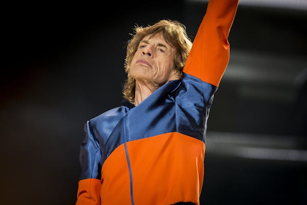 Mick Jagger and the Rolling Stones play at Desert Trip, the boomer-friendly festival, at the Coachella site in Indio, Calif., Oct. 7, 2016. The Stones