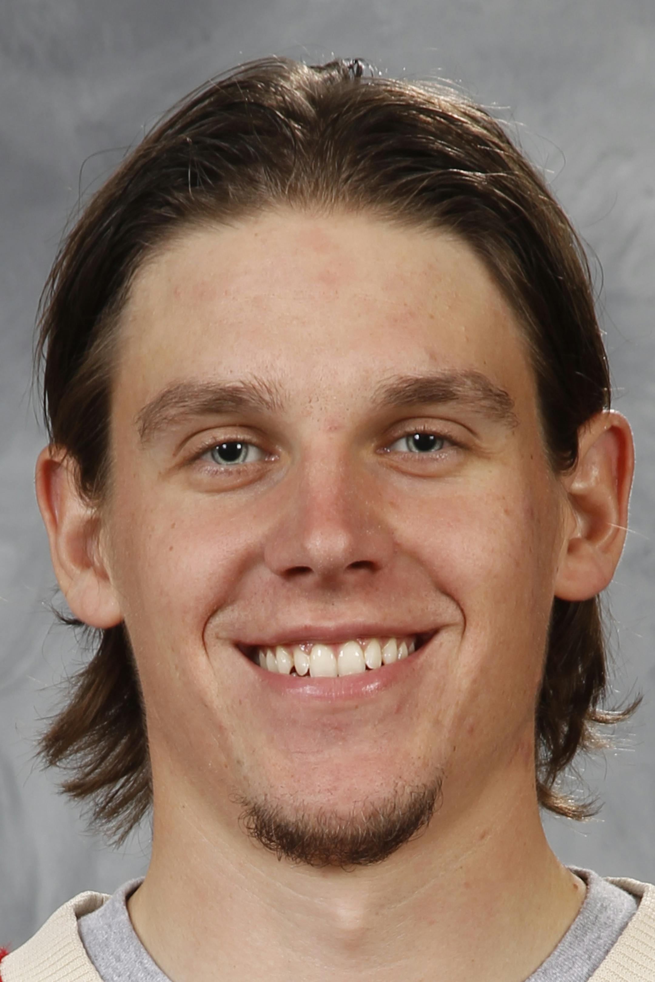 ST. PAUL, MN - SEPTEMBER 18: Erik Haula #56 of the Minnesota Wild poses for his official headshot for the 2014-2015 season on September 18, 2014 at the Xcel Energy Center in St. Paul, Minnesota. (Eric Miller/NHLI via Getty Images) *** Local Caption *** Erik Haula ORG XMIT: 503032693 ORG XMIT: MIN1410071209101962