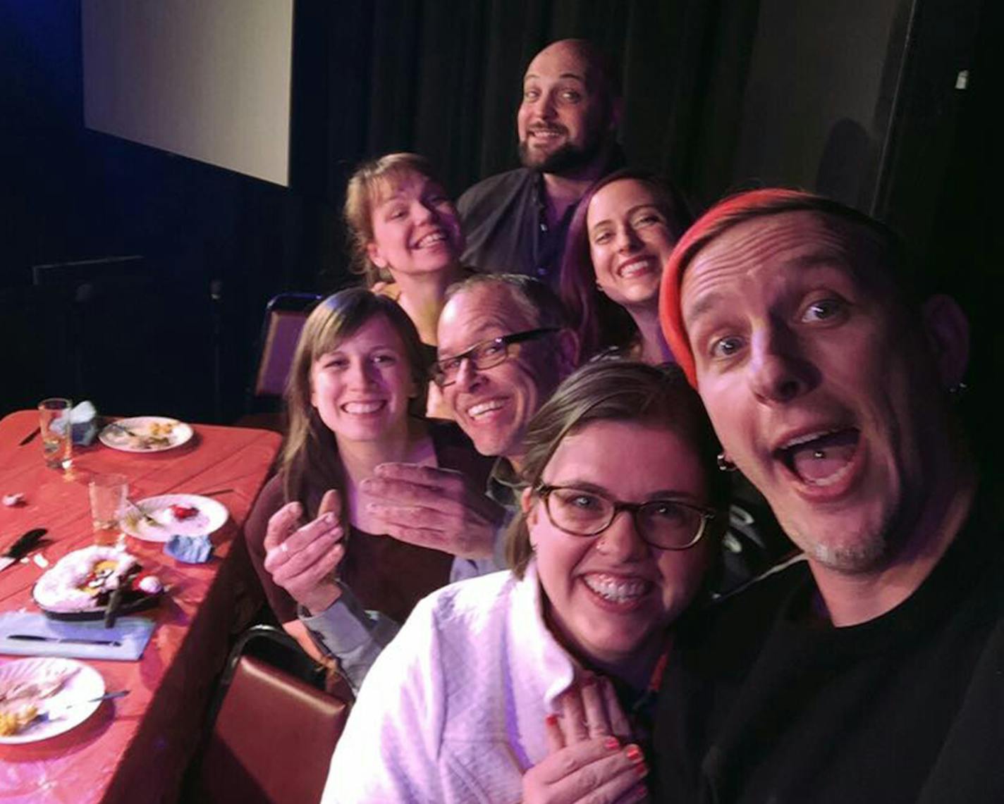 A &#xec;Family Dinner&#xee; selfie with Katy Kessler from last year&#xed;s show.
Provided by Huge Improv Theater ORG XMIT: HtCMBg6QCZP4mhCkDSE8