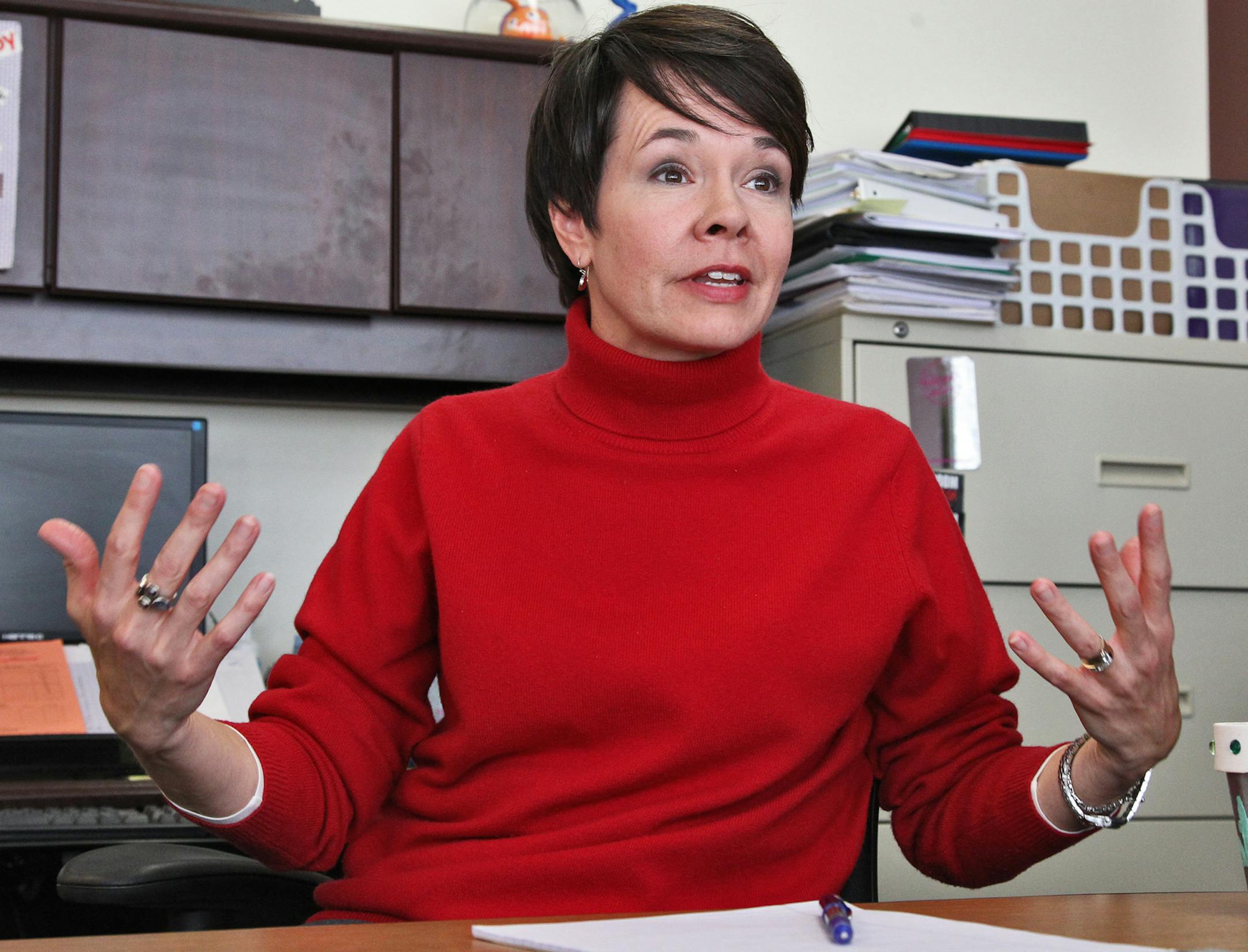 Portraits of Kelly Matter, the new head of RESOURCE MN, which aids people to find jobs and reestablish their lives. (MARLIN LEVISON/STARTRIBUNE(mlevison@startribune.com (cq )