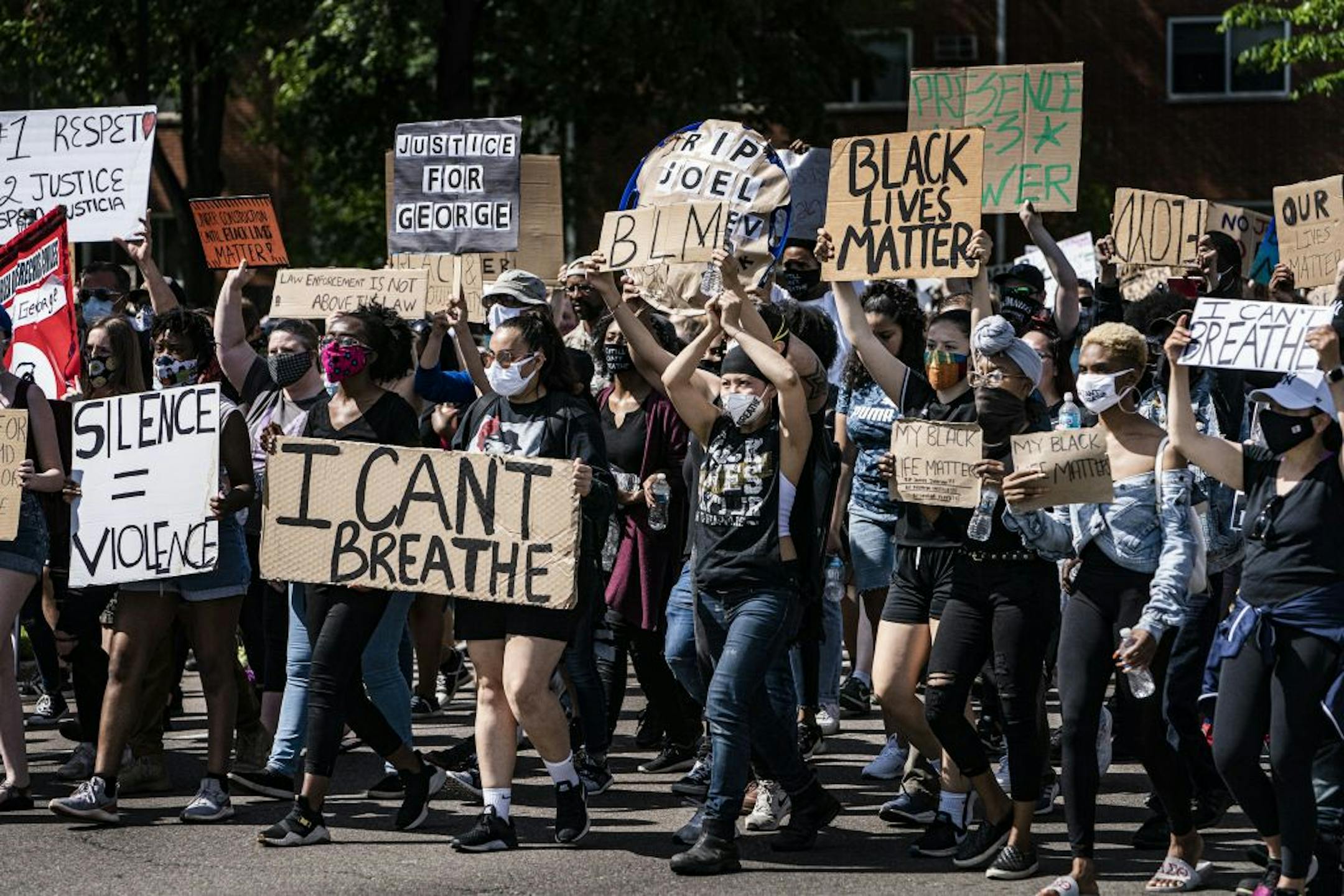 Protesters gathered at the Capitol in St. Paul on Sunday, May 31, 2020, before marching onto Interstate 94 towards Minneapolis before exiting on Lexington and returning to the Capitol.