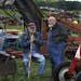 Farmers Ed Osterbauer of Pine Island, Minn., left, and Richard Puzy of Danville, Ill., both 73, were in tractor heaven on Friday at the Northfield est