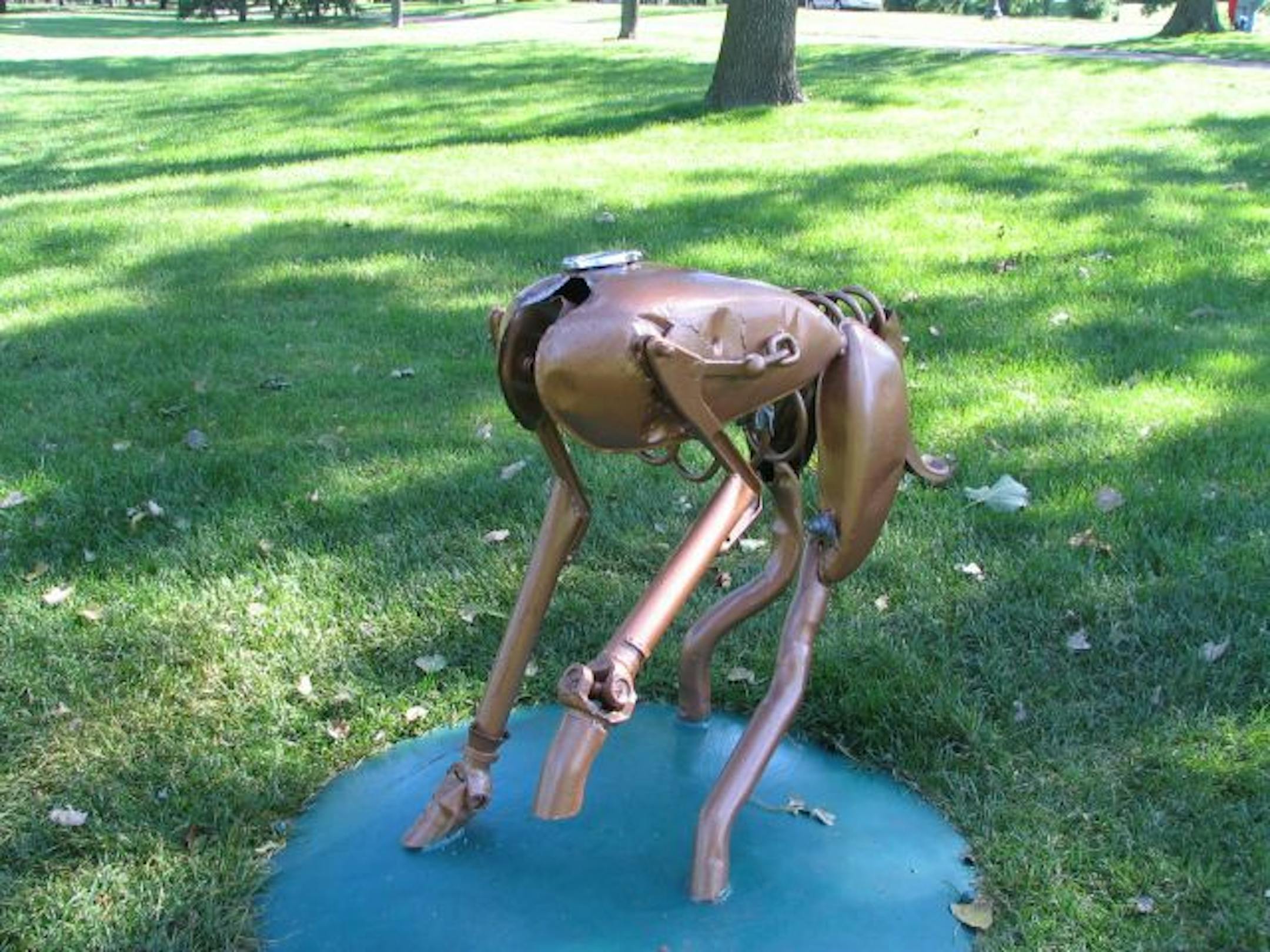 This deer is one of two sculptures vandalized at Lake Nokomis.