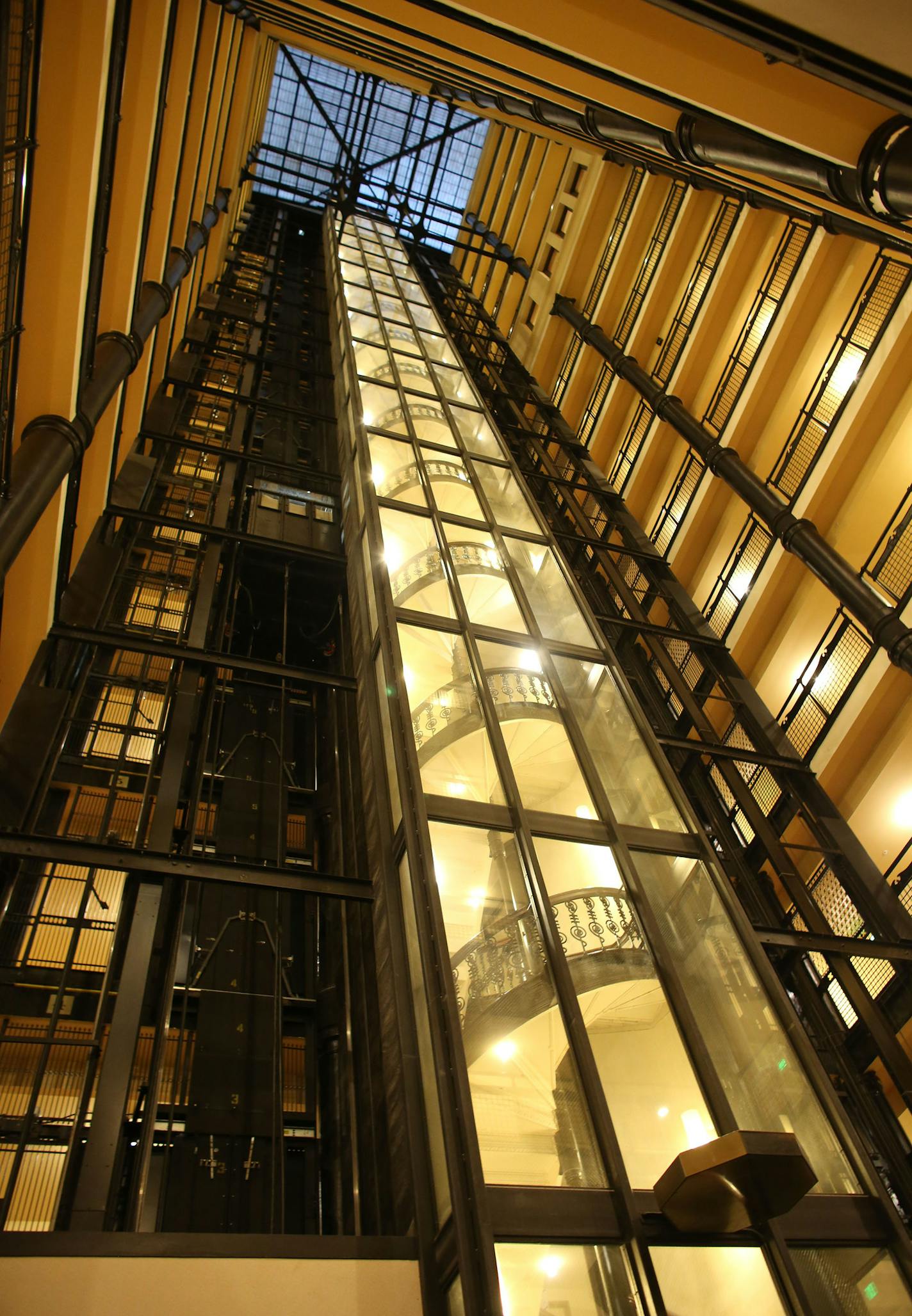 The large light court in the Pioneer Endicott in downtown St. Paul is one of the last in the country.