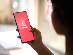 The Airbnb smartphone app.