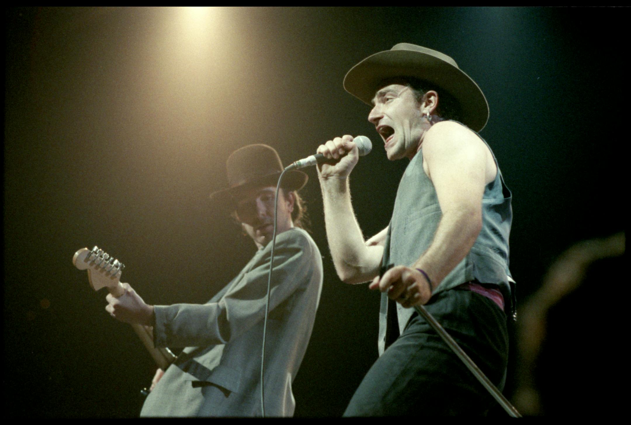 A file photo showing U2 on the "Joshua Tree" tour at the St. Paul Civic Center in 1987.