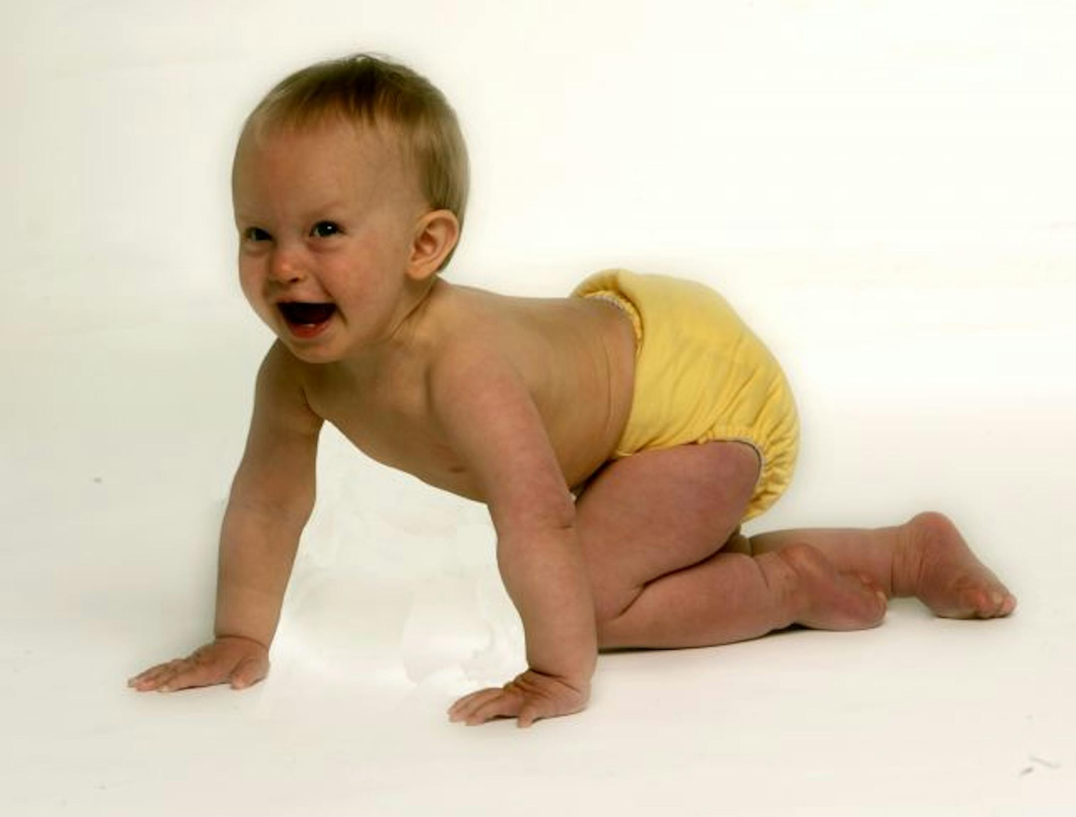 Sadie Nistler in organic diapers.