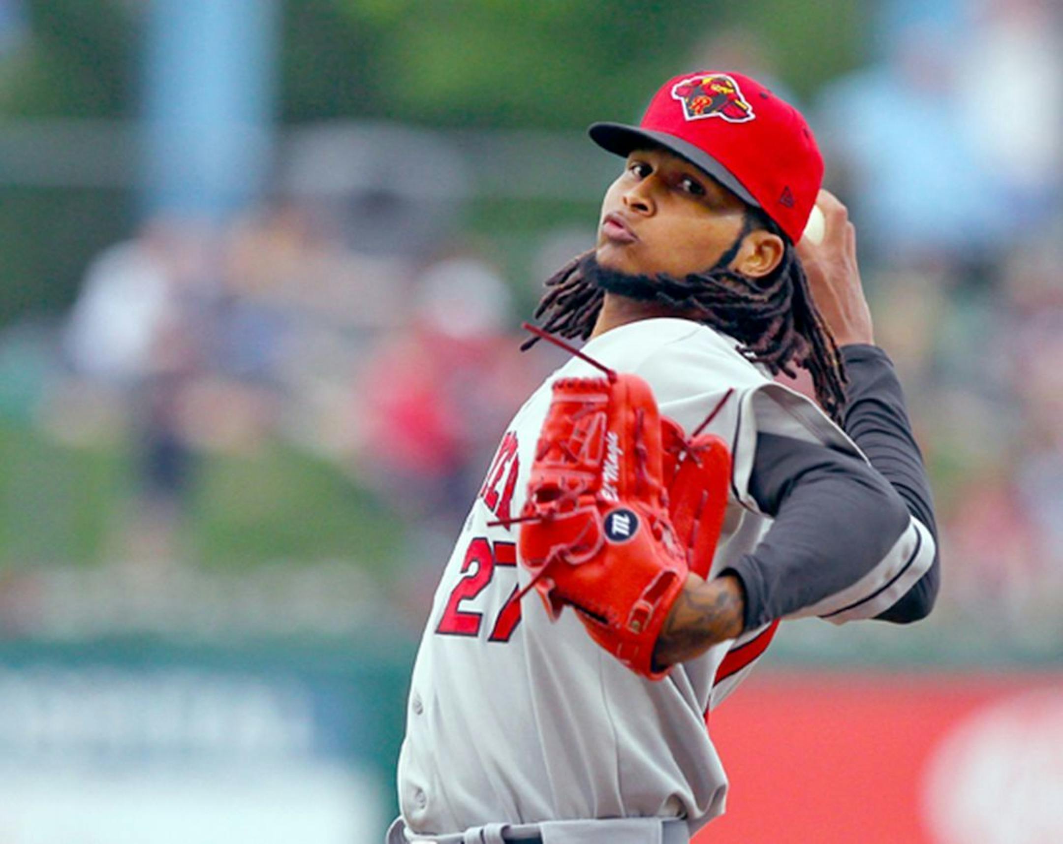 Thursday night June, 25, 2015, Twins pitcher Ervin Santana pitched for the Rochester Red Wings against the Pawtucket PawSox in Pawtucket, R.I., as he works his way back to the major leagues. The PawSox and the Red Wings square off tonight at 7:05pm at McCoy Stadium. The Pawtucket Red Sox. Provided by the Red Wing organzation