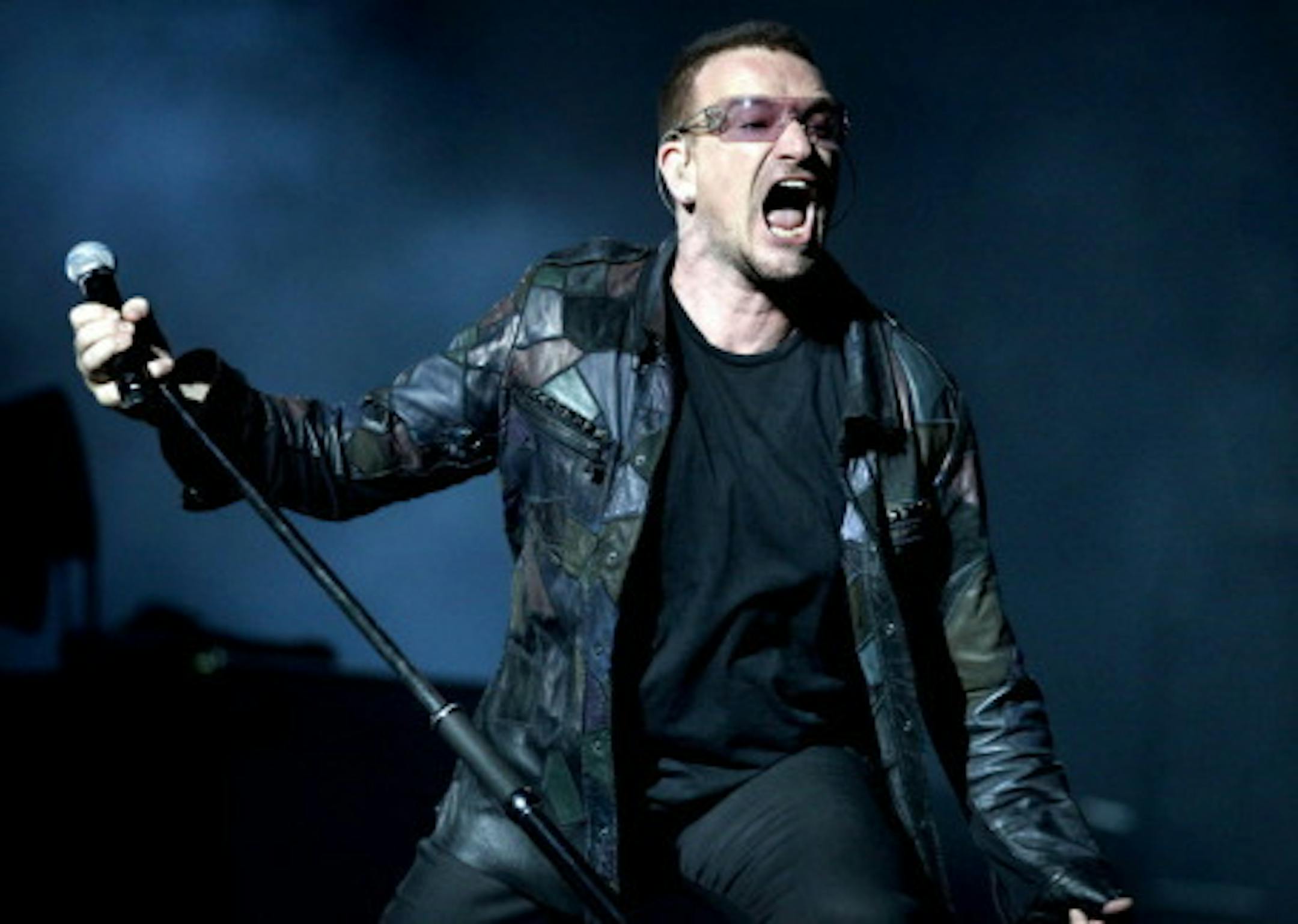 Bono performs at Chicago's Soldier Field in September 2009. Photo: AP