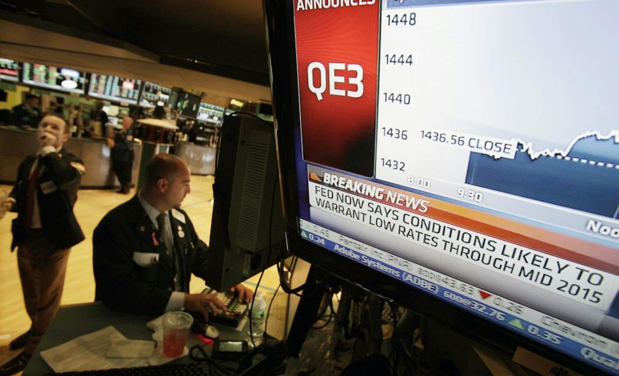 Specialist Frank Babino, worked New York Stock Exchange post, where Wall Street responded positively to Fed moves.