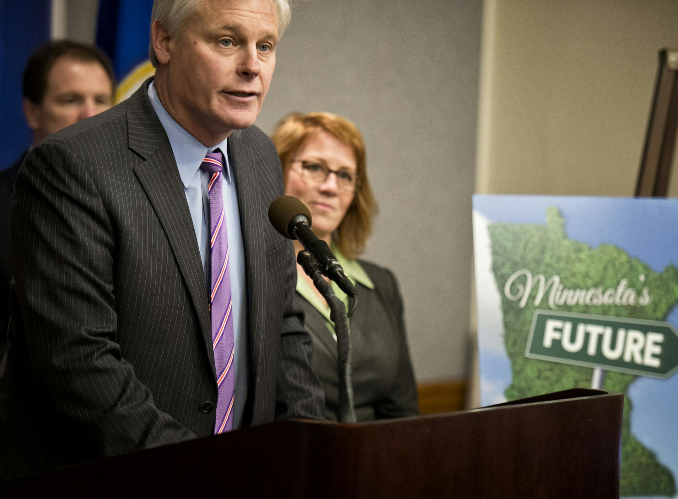 House Speaker Paul Thissen and Majority Leader Erin Murphy. House Democrats want those making more than $500,000 to come up with about $854 million over the next two years, paying back K-12 public schools. Tuesday, March 19, 2013. ] GLEN STUBBE * gstubbe@startribune.com