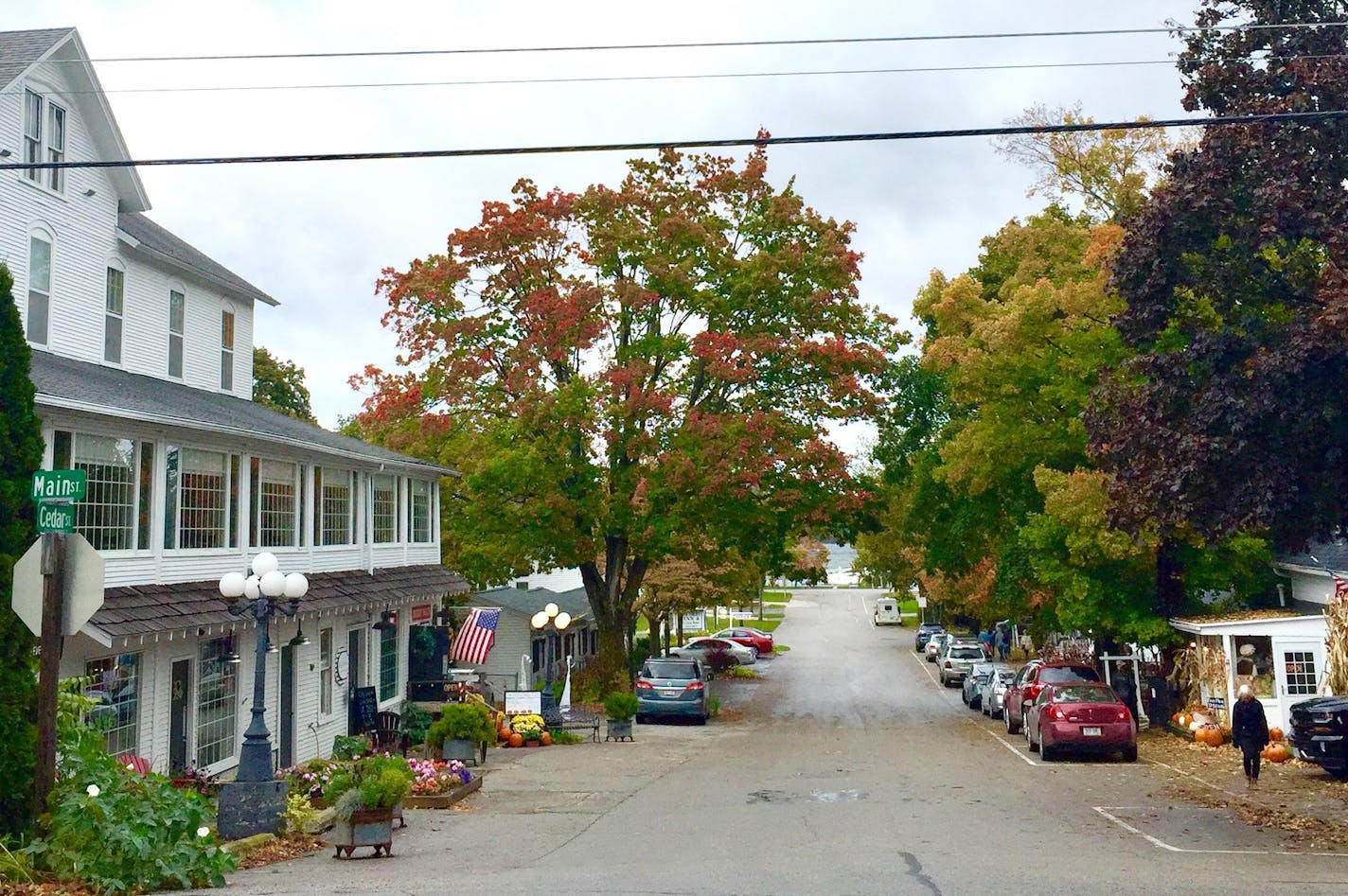 Main Street in Fish Creek, one of the quaint villages that dot the Door Peninsula.